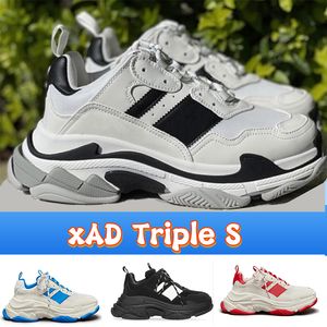 2023 Designer triple s heren dames Casual schoenen sneaker platform daddy Shoes xAD Pairs luxe triple-s Dikke zolen Zwart Wit Rood Blauw mode heren sport Trainer