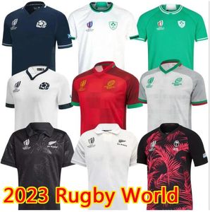 2023 Franse Rugby Worid Cup Jerseys Ierland Polo Australië Rugby Schotland Fiji Thuisshirt 23 24 Wereld Jersey Thuis Uit Rugbyshirt Rwc Maat S-4xl