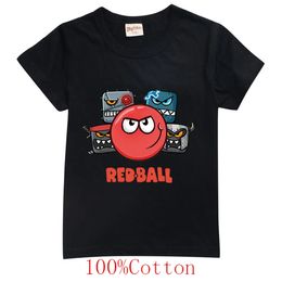 2023 Camisetas divertidas para niños Tienda de juegos de regalos Bola roja 4 Camisetas de dibujos animados Ropa de moda Camisa de bebé Camisetas de manga corta de Hip Hop Camisetas para niños 240318