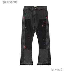 2023 Galeries Pantalons Jeans pour hommes Pantalons de survêtement Depts Spotted Letter Print Lovers Pantalons décontractés amples Pantalons droitswiyeoorcjcm3