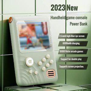 2023 Game Console met Power Bank 35inch IPS -scherm 6000 MAH 16bit 10000 Games Arcade Machine 240430