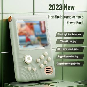 2023 Gameconsole met Power Bank 35 inch IPS-scherm 6000 mAh 16bit 10000 Games Arcade Machine 240123