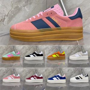 2023 gazelle bold Pink Glow Designer Shoes Pulse Mint Pink Core Black White Solar Orange Solar Green Grey White Super Pop Pink Women Sports