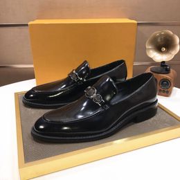 2023 Gentleman Dress Shoes Designer Business Elegant Wedding Party Formele Oxford herenkleding merk Leisure Platform schoenen Flat Shoes Maat 38-45