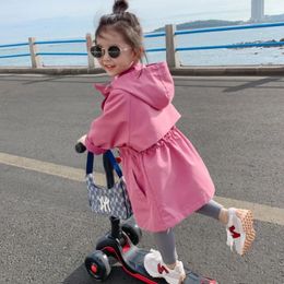 Vêtements d'automne pour filles, nouvelle Version coréenne pour enfants, veste coupe-vent, jupe manteau de Style étranger pour bébé 2 4 6 8T 2023, 240118