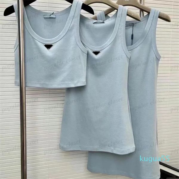 2023-Girls Tank Top Vest Collection Chaleco de mujer Falda Vestido Largo Medio Corto Diseñadores Letra Triángulo Blusa sin mangas Tops Calidad