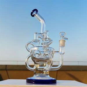 2023 Pipe À Eau En Verre À Grande Échelle Narguilé Lab Style Tube De Masse Bong En Verre Dabber Rig Recycleur Bongs À Eau Tuyau De Fumée 14.4mm Mâle Joint Bol Et Banger Perc