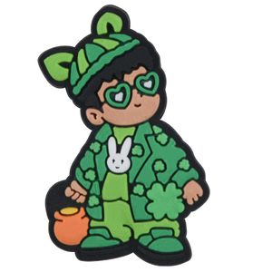 2023 Green Bad Bunny Set aangepaste rubberen schoen Croc woensdag addams familie charmes voor schoenendecoratie cadeau accessoire vakantie cadeau verjaardagscadeau