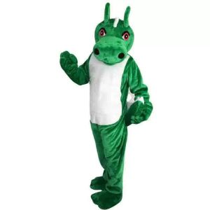 2023 Green Dinosaur Dragon Mascot Costumes voor volwassenen Circus Kerstmis Halloween Outfit Fancy Dress Suit