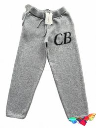 2023 Gris Casual Cole Buxt Pantalons Hommes Femmes Laine Mérinos Cott Cole Buxt CB Logo Pantalon Lâche Pantalon de survêtement décontracté Pantalon 54Pz #