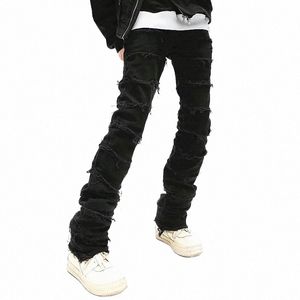 2023 Grunge Kleding Y2K Streetwear Zwarte Slanke Gestapelde Jeans Broek Voor Mannen Kanye Hip Hop Vrouwen Nieuwe Lg Broek Vetements Homme u2hz #