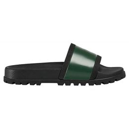 Klassieke pantoffels voor heren Dames Rubberen lederen platte zool Slides Sliders Indoor Outdoor Fashion Trend Sandaal