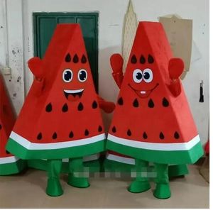2023 Halloween Mooie watermeloenmascotte Kostuum Cartoon fruit anime thema personage kerst carnaval feest fancy kostuums volwassenen maat verjaardag buiten outfit