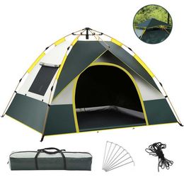 2023 Happy Outdoor 2-3-4 Persoon Volautomatische Quick Open Zonwering bivak tenten voor Camping grote tuin Tent