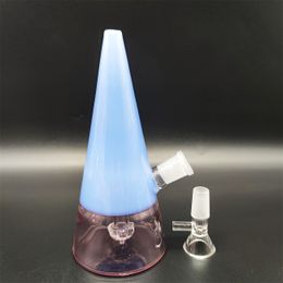 2023 Heady Bong Glass Bongs Mini schattig Girly Bong Cream blauw roze multicolor 14,4 mm mannelijk gewricht handgemaakte bubbler waterpijp