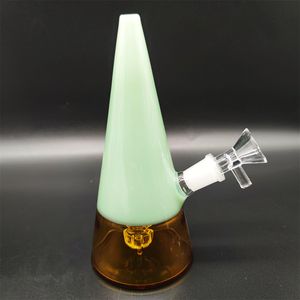 2023 Heady Bong Glass Bongs Mini schattig Girly Bong Cream Green Multicolor 14,4 mm mannelijk gewricht Handgemaakte bubbler waterpijp