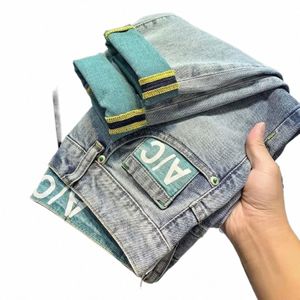 2023 High-end kleding denim nieuwe broek Kpop stretch Koreaanse stijl gecombineerd met onze luxe casual herenjeans G3WO #