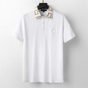 2023 haut de gamme broderie polo coton à manches courtes hommes nouveau été t-shirt affaires décontracté couleur unie hommes mode POLO chemise hommes.M-3XL