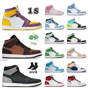 2023 High OG para hombre para mujer Jumpman zapatos de baloncesto 1s 1 tamaño grande EE. UU. 13 jumpman1s zapatillas de deporte de diseñador mid chocolate oscuro NRG igloo Black ParticleJORDON JORDAB