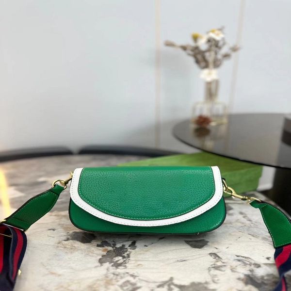 2023 sac à bandoulière de haute qualité sac co-marqué sac en cuir unisexe Design à la mode polyvalent artisanat classique vert