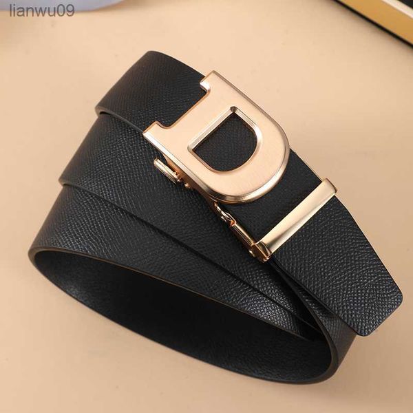 2023 haute qualité célèbre marque femmes ceintures véritable luxe ceinture en cuir pour hommes ceinture mâle sangle mâle métal automatique boucle L230704