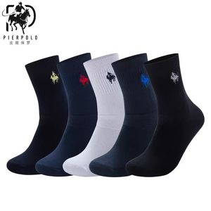 2023 Hoogwaardige mode 5 paren/lot Brand Pier Polo Casual Cotton Socks BEDRIJFS SOCKS ENBRUIDERY Men 'fabrikant groothandel A1