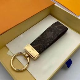 2023 Keychain de alta calidad Classic Exquisito Diseñador de lujo Cor Artitud de zinc Carta Unisex Lanyard Gold Black Metal Small Jewelr 185u