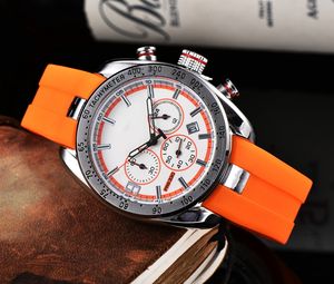 2023 luxe herenhorloges van hoge kwaliteit Zesnaalds werkend All Dial Work Quartz horloge Top luxe merk chronograaf klok horloges rubberen riem mode cadeau TIS