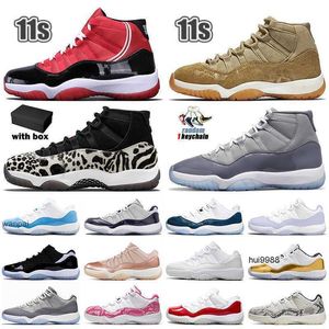 2023 Haute Qualité Hommes Femmes Jumpman 11 Chaussures de basket-ball Jumpman11 11S Sports de plein air Sneaker Designer Cuir Low Cherry Snakesking PinkJORDON JORDAB