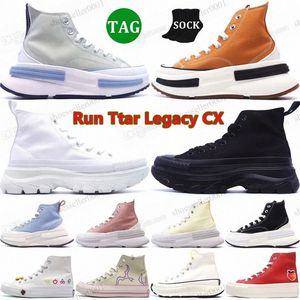 2023 Haute Qualité Run Star Legacy CX Haute Casual Chaussures Hommes Femmes Toile Chaussure Doux Blanc Noir Orange Violet Plate-Forme Extérieure Bottes De Mode Formateurs Sn S9dS #