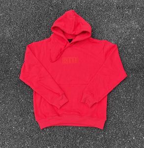 2023 Hoge kwaliteit kleine en trendy merk Kith Box Designer Hoodie geborduurde hoodie Losse casual hoodie voor koppels Oversize truien 762W