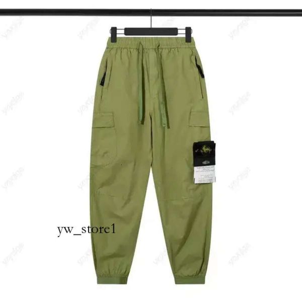 2023 Haute Qualité Stones Island Pantalon Badge Printemps Eté Luxe Nouvelles Pierres Ceinture Leggings Pantalon Cargo High Street Casual Stones Island 7540