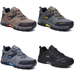 2023 Chaussures de randonnée en cuir hommes femme noir marron gris vert baskets hommes extérieurs baskets de sport chaud couleur 4