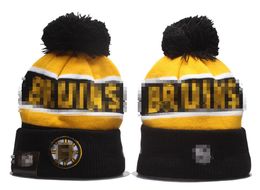 Bonnet de Hockey BRUINS, Patch latéral de l'équipe nord-américaine, chapeau de Sport en laine d'hiver en tricot, casquettes de crâne, 2023