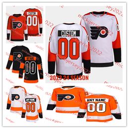 Maillot de hockey 2023 Sean Couturier Carter Hart Scott Laughton Travis Konecny Ryan Ellis Cam Atkinson Travis Sanheim Maillots cousus sur mesure pour hommes et jeunes