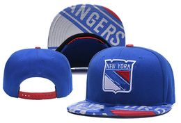 2023 Hockey New York Snapback Chapeaux Team Blue Color Cap Teams Snapbacks Réglable Mix Match Order All Caps