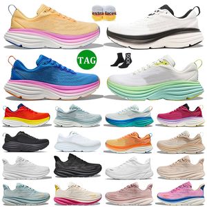 Designer Bondi 8 hardloopschoenen Dames Clifton 9 8 Triple Zwart Wit Roze oranje Schokabsorberend Road Free People Summer Song Carbon X2 Heren Trainers Sneakers Dhgates