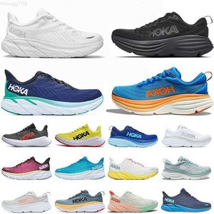 2023 Hoka One Clifton Bondi zz Chaussures de course Amorti léger Longue distance Road Runner Chaussure Hommes Femmes Baskets Drop Style de vie accepté 36-45