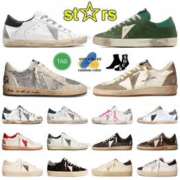 designer golden goode goose goldenstar goos sneakers womens casual shoes stars Blue Glitter Black White glitter do dirty old loafers luxury men ball trainers chaussure【code ：L】