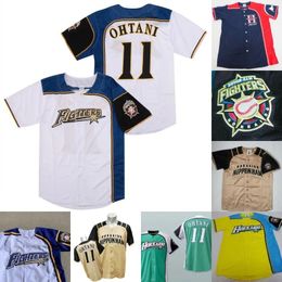 2023 Hokkaido Nippon Ham Fighters Maillot d'été # 11 Shohei Ohtani 100% maillots de baseball personnalisés cousus XS-6XL