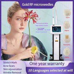 2023 Home Beauty Instrument Microneedle RF Machine Verwijder nekrimpels Skinverwarming Face-lifting Device RF-apparatuur