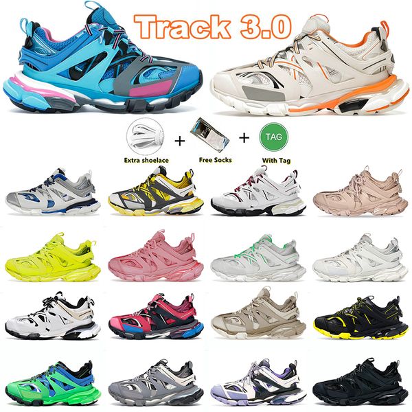 Balencagas Track 3.0 balencaiga Track 3 3.0 Chaussures habillées d'extérieur Nylon Ptinted pour Noir Blanc Orange Hommes Femmes Tess.s. Baskets Gomma cuir tracks 3【code ：L】