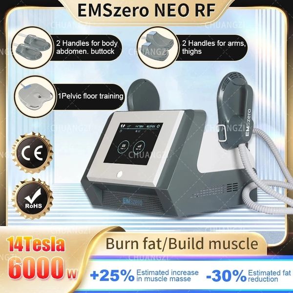 2024 Hot EMSzero Stimulateur musculaire HI-EMT EMS haute intensité 14 Tesla 6000W Sculpt électromagnétique minceur équipement de fitness CE