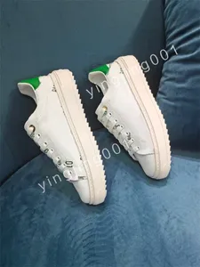 2023 Hot Luxe Designer Streep Casual Schoenen Modieus Leer Lace-up Tennisschoen Stof Lage Canvas Sport Heren Dames