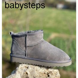 2023 Hot New Australië Australische Klassieke Warme Laarzen Dames Mini Half Snowboots VS GS 585401 Winter Vol Bont Pluizige Harige Satijnen Enkellaarsjes Booties Slippers23ss