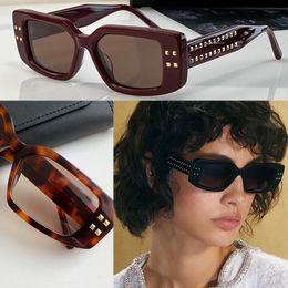 2023 Hot New Luxury Designer Brand Square SunglassesVLS-108A-53 Loisirs Lunettes de soleil Ladies Designers Brown