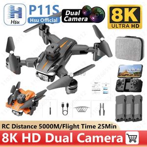 2023 Hot P11S Drone 8K Fotografía aérea profesional de alta definición Cámara dual Omnidireccional Evitación de obstáculos Quadrotor HKD230807