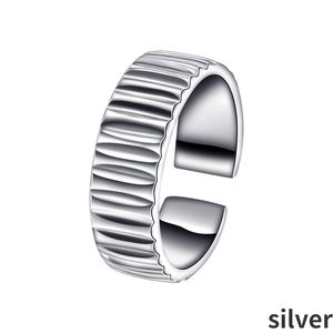 2023 Hot selling in Europa en Amerika S925 Sterling Zilver Veelzijdige Mode Premium Punk Stijl Ongeplande Regelgeving Textuur Ring