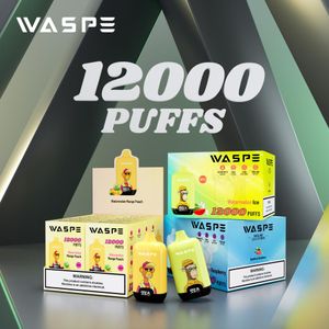 2023 Venta caliente Original WASPE Digital Box Puff 12000 Dispositivo desechable Vape Pod Puff 12K / 10K Cigarrillo electrónico recargable