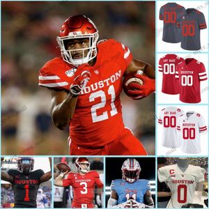 Maillot de football universitaire des Cougars de Houston 2023 11 Andre Ware Nathaniel Dell Jr. Jayce Rogers Ta'zhawn Henry Lucas Coley Stacy Sneed Brandon Campbell Kelan Walker